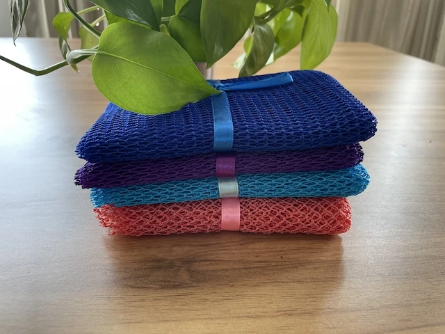 Hot Selling in Bath Net African Ghana Long Nylon Scrub Mesh Net Exfoliator Body Shower Sponge