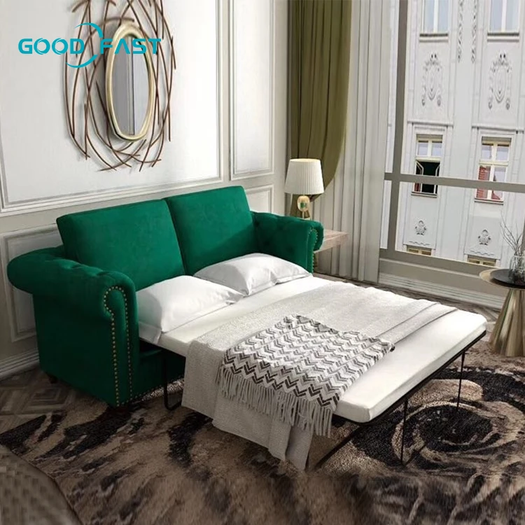 Factory wholesale metal frame sofa cum bed foldable with storage modern folding sofa bed