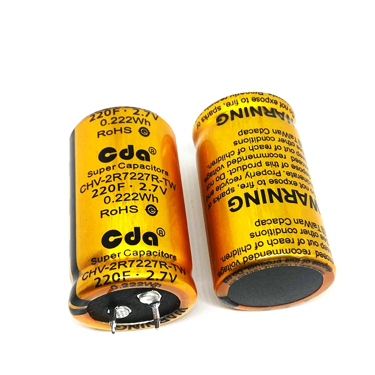 High power high energy density CHV-2R7606R-TW 2.7V 60F Capacitors car start-up high power output backup Super Capacitor