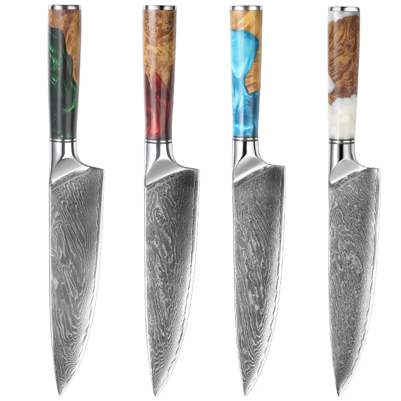  Hot Sale 8 Inch Professional Damascus Steel Chef Kitchen