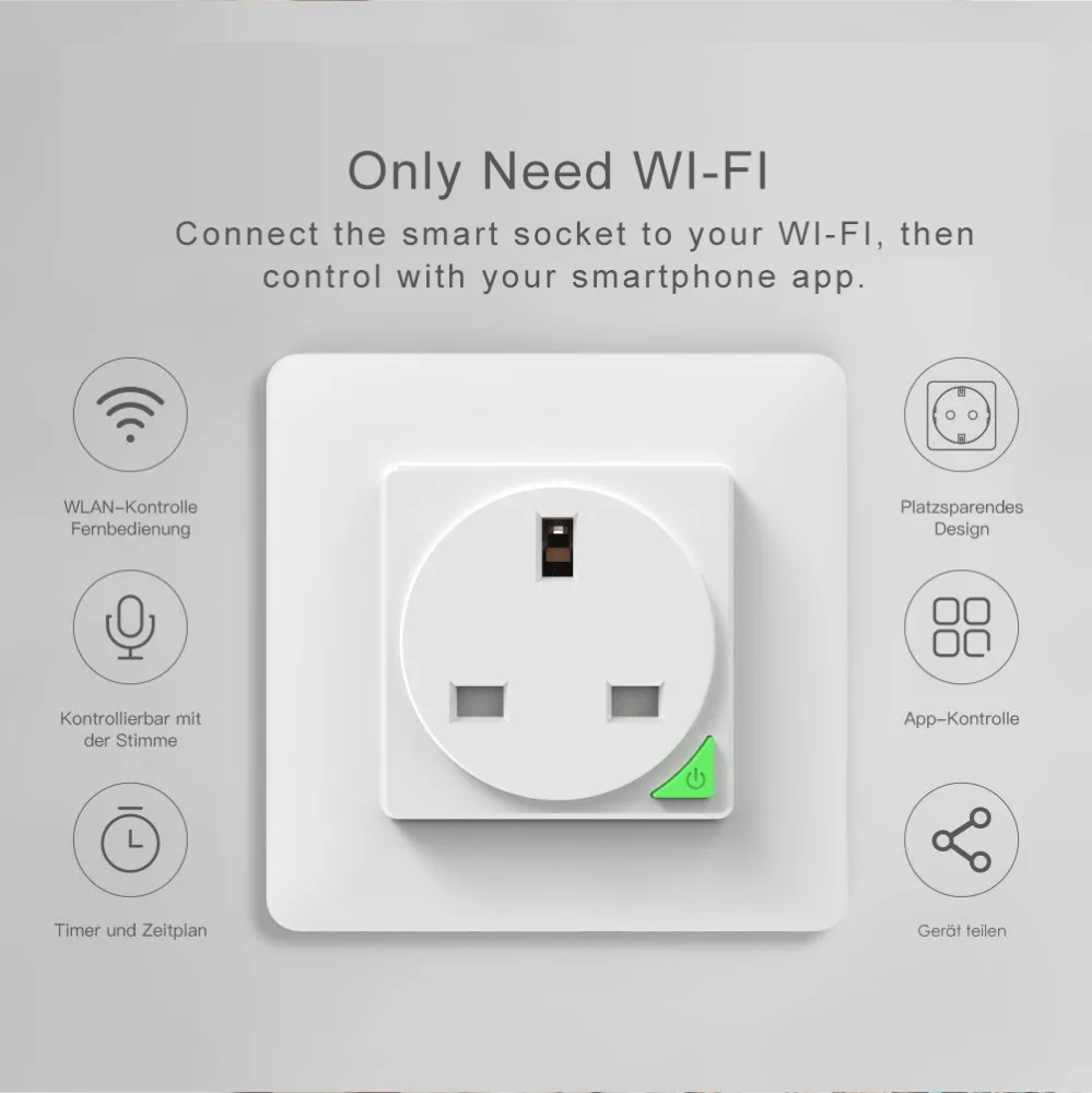  Стандарт Великобритании смарт-розетка Wi-Fi мобильного телефона Таймер Пульт дистанционного управления телефон пульт розетка дистанционное управление Alexa приложение smart life домашний настенный