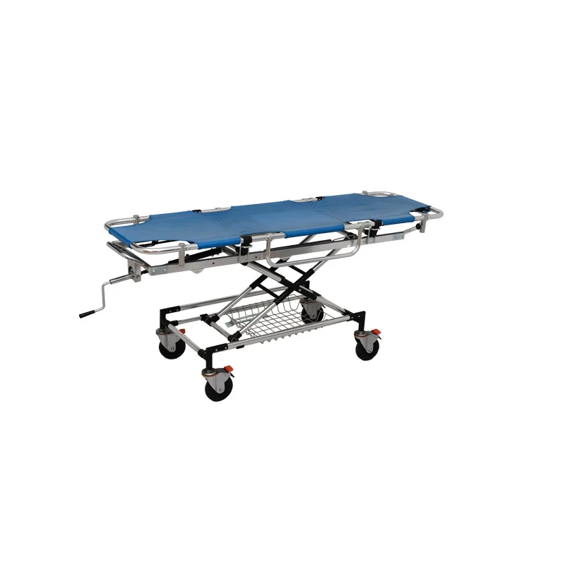 High Strength Folding Ambulance Stretcher Dimension with Wheels