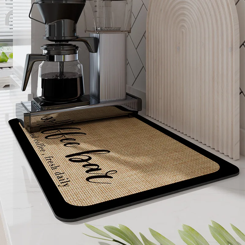 Coffee Bar Mat Bar Accessories Coffee Placemats for Coffee Machine Countertops Decoration