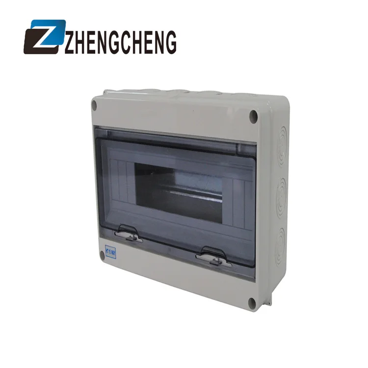ZCEBOX Pvc 18 module 1 row Waterproof Distribution Box enclosure surface waterproof electrical boxes outdoor