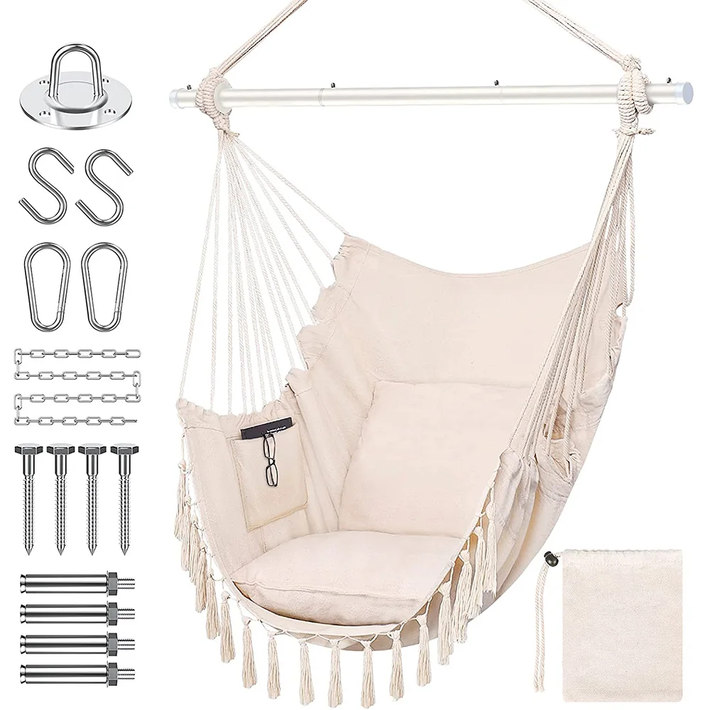 Outdoor Canvas Hammock Swings Hanging Camping Chair