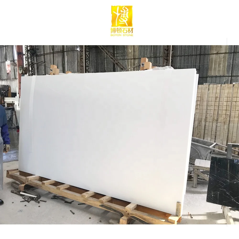 Super White Nano Crystallized Glass Tiles Nanoglass Polished countertop Artificial Marble Stone