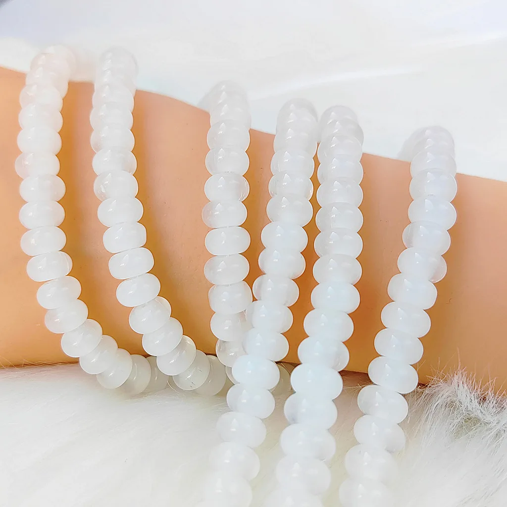 Bubble gum Glass lampwork beads mixed colors Flat Round Abacus loose Beads Solid Color Spacer Beads for DIy bracelet making