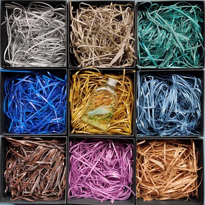 Factory wholesale gift box decoration shredded paper filler cosmetic perfume packaging filled kraft paper buffer 100g/bag