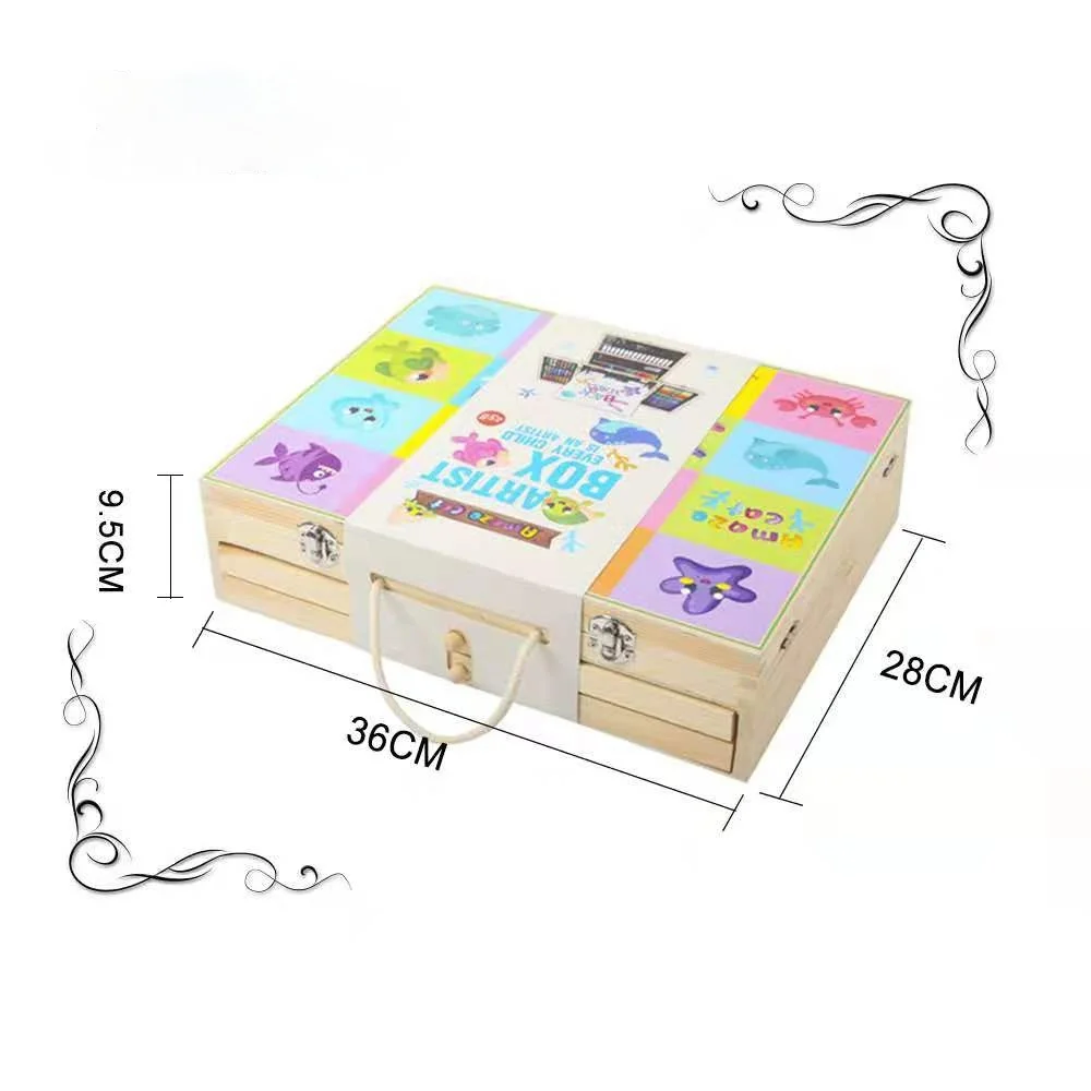 New Design Best Selling Art Products Waterproof Drawing Tool 3 Tiers Watercolor Painting Gift Set For Kids School Arts Supplies