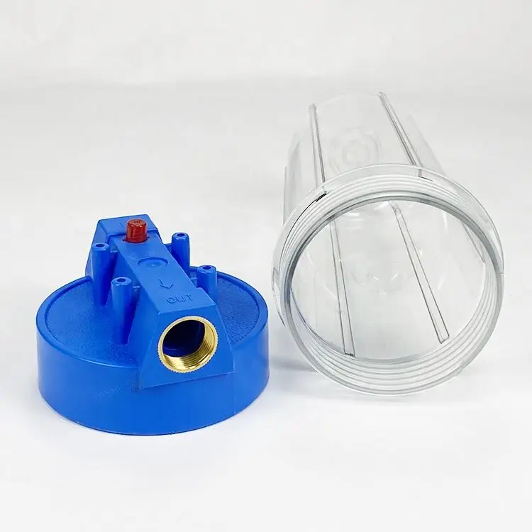Popular 10 inch whole set clear PET Plastic Cartridge Water Filter with release valve H3006-10