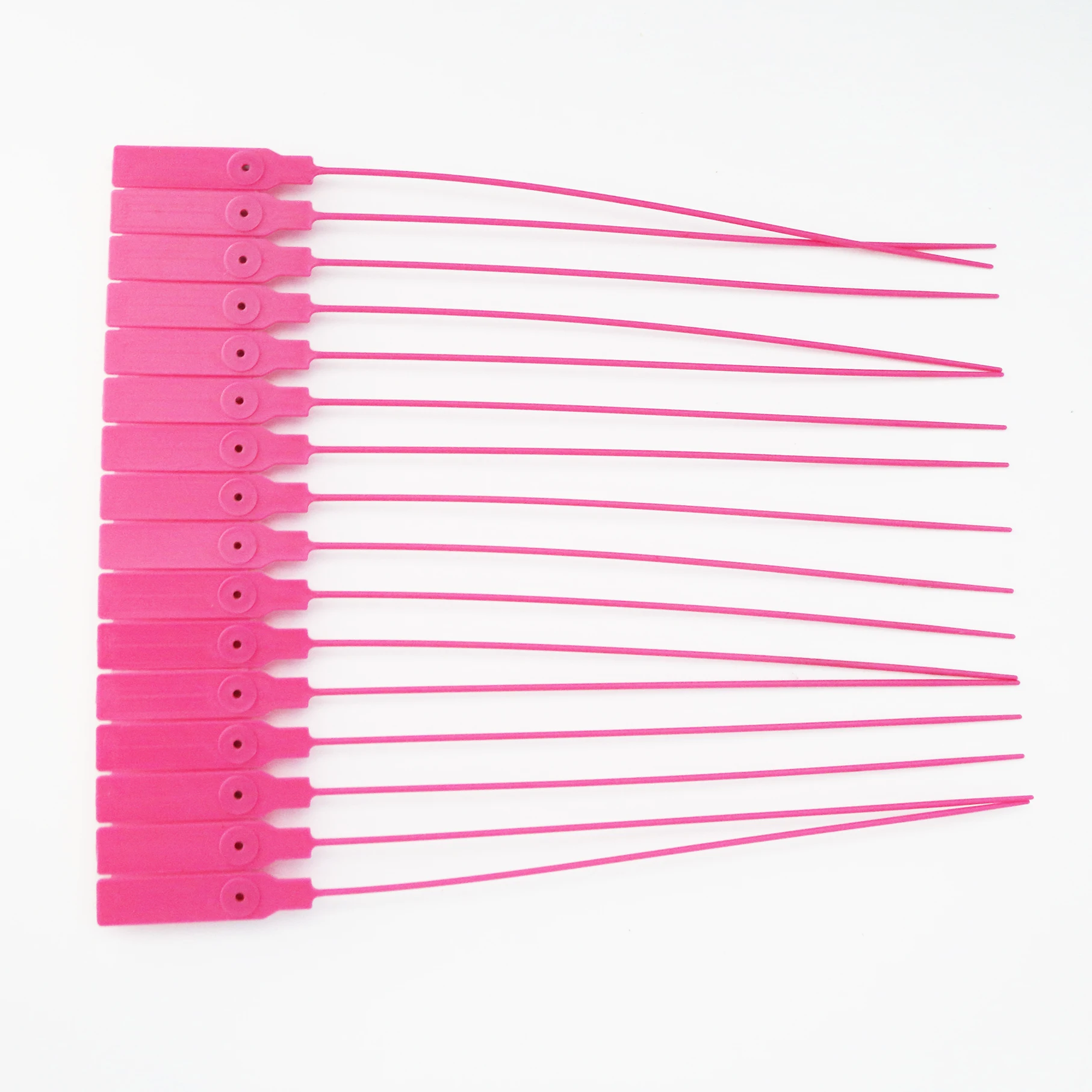 high quality polycarbonate clear plastic sealing strip pull tight security proof courier logistic lock for cash bag