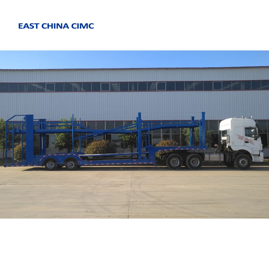 2 Axles 3 Axles 10-40Tons Car Carrier Truck Trailer For 6-10 SUV Auto Transport