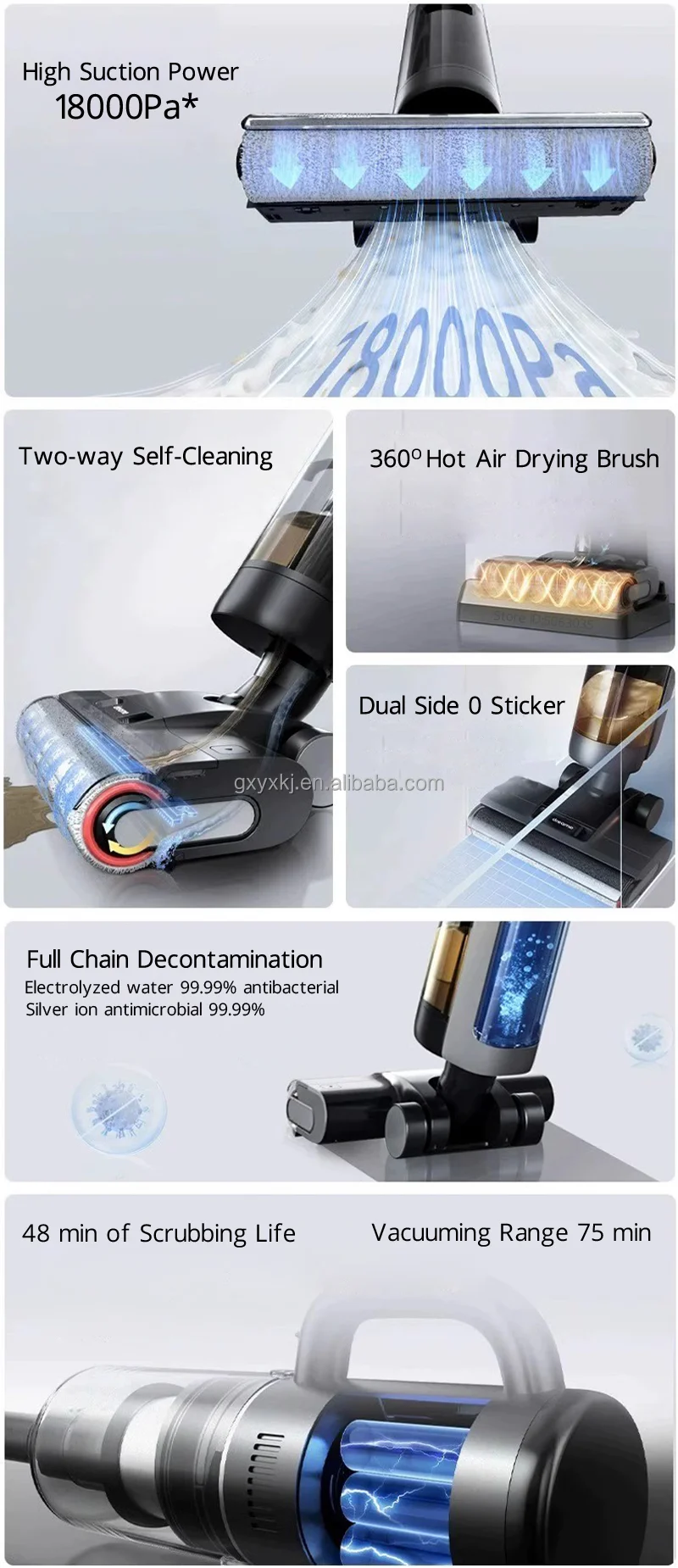 Dreame H13 Pro Plus Mix Rechargeable Portable Electric Upright Wireless Cordless Floor Care Handheld Vacuum Cleaners For Home