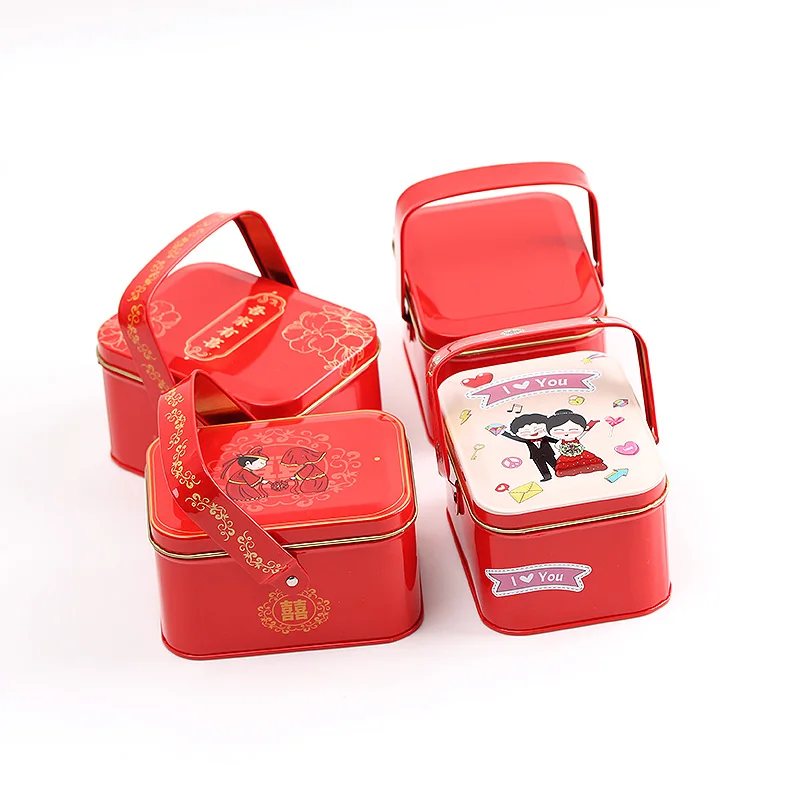 Printing Design Food Grade Square Tins Can Custom Candy Chocolate Tin Box Biscuits Metal Tins Container