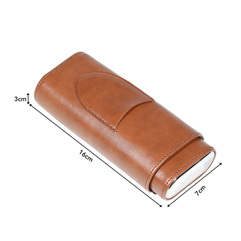Vanace High Quality Custom Logo Factory Custom PU Imitates Crocodile Leather Cigar Humidor  Bag 3 Finger Cigar Bag With Cutter