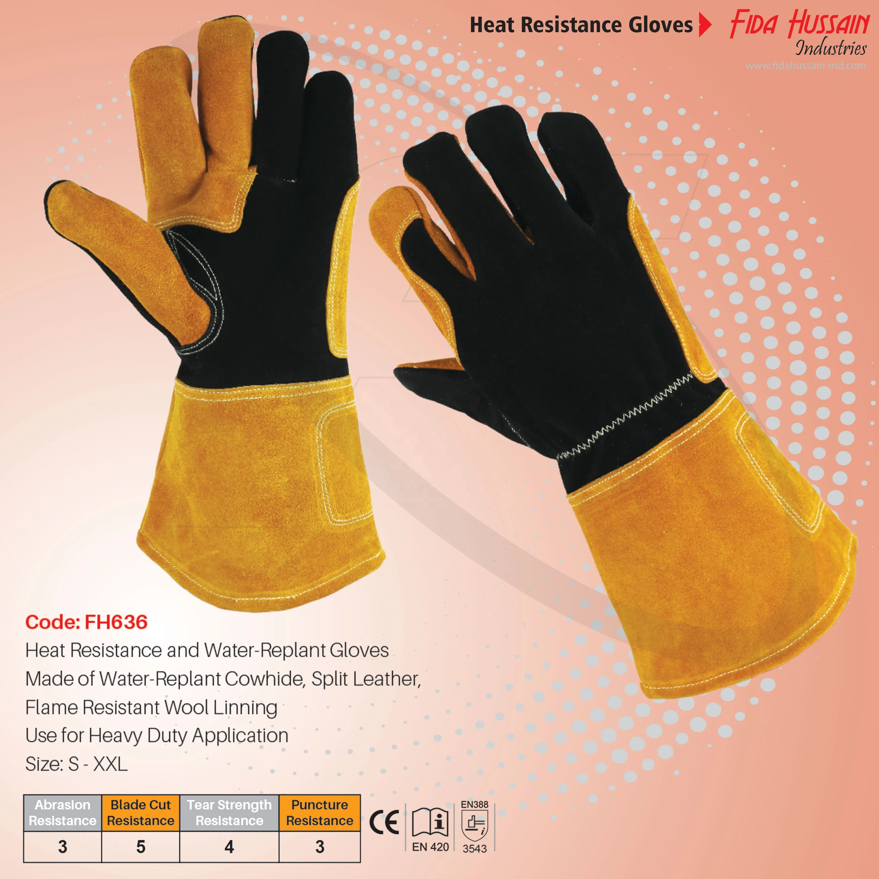 2024 A Grade Hand Protection Anti Cut Welding Work Safety Gloves Top Quality Wholesale Welder Glove Leather gloves from Pakistan