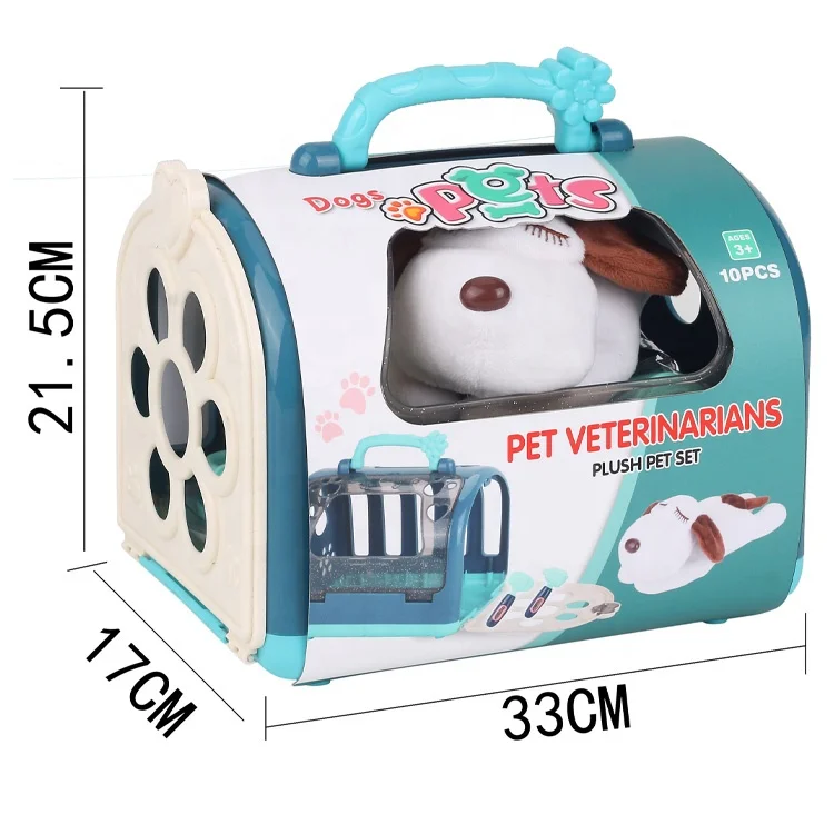 Toys for 2023 pretend play set animal dog pet doctor set with plush dog hot selling amazon educational toys for kids