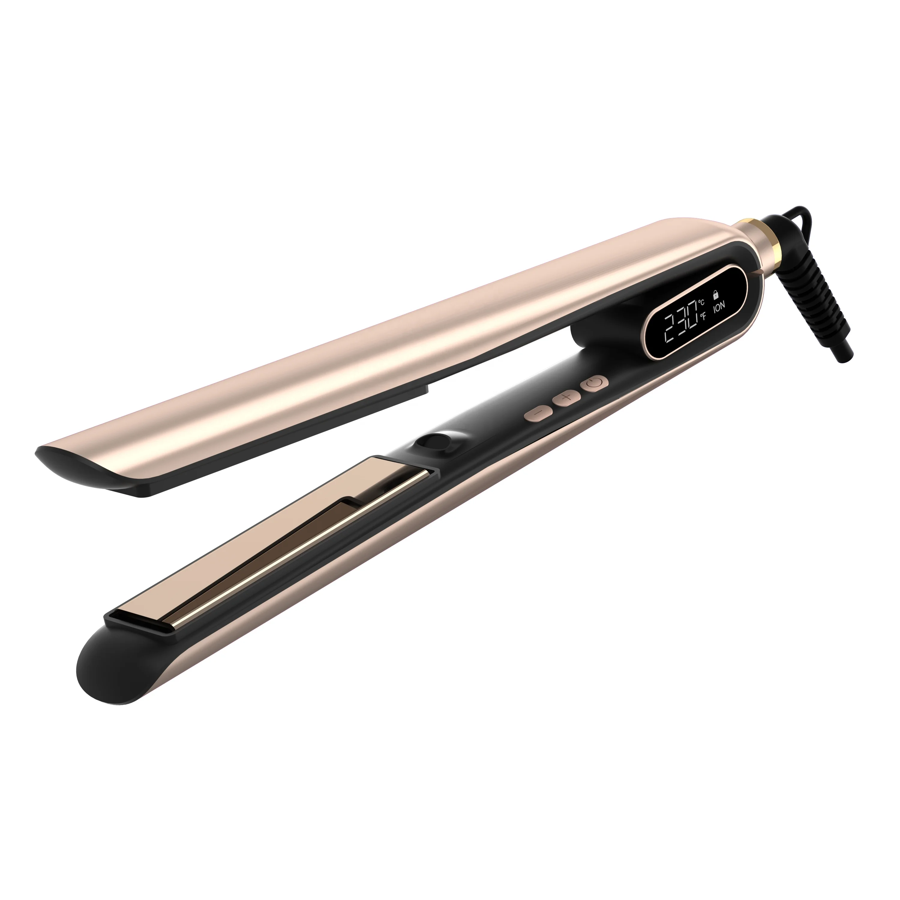 Professional LCD Display Infrared Tourmaline Titanium Plate Ionic Hair Straightener Flat Iron