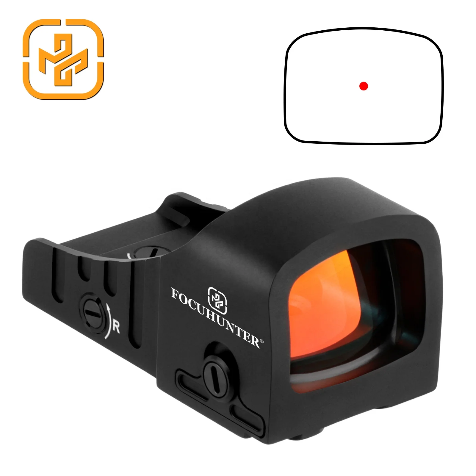 FOCUHUNTER IPX7 Waterproof GK MOS Shake Awake 1X21mm Red Dot Scope With Lower 1/3 Co-Witness Shockproof 1500G Red Dot Sight