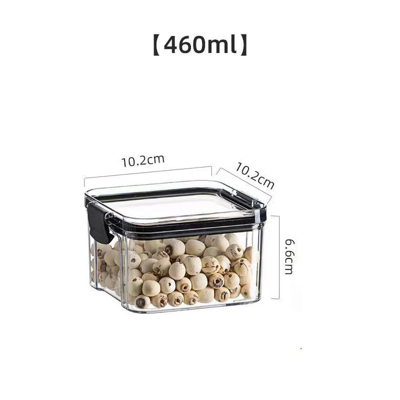 Factory Custom Transparent Pet Material Plastic Food Storage Container Kitchen Airtight Containers Box