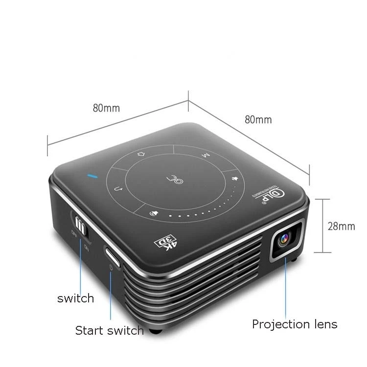 Мини-проектор светодиодный 4k пленка высокой четкости для семьи 3D проектор домашний кинотеатр домашнего