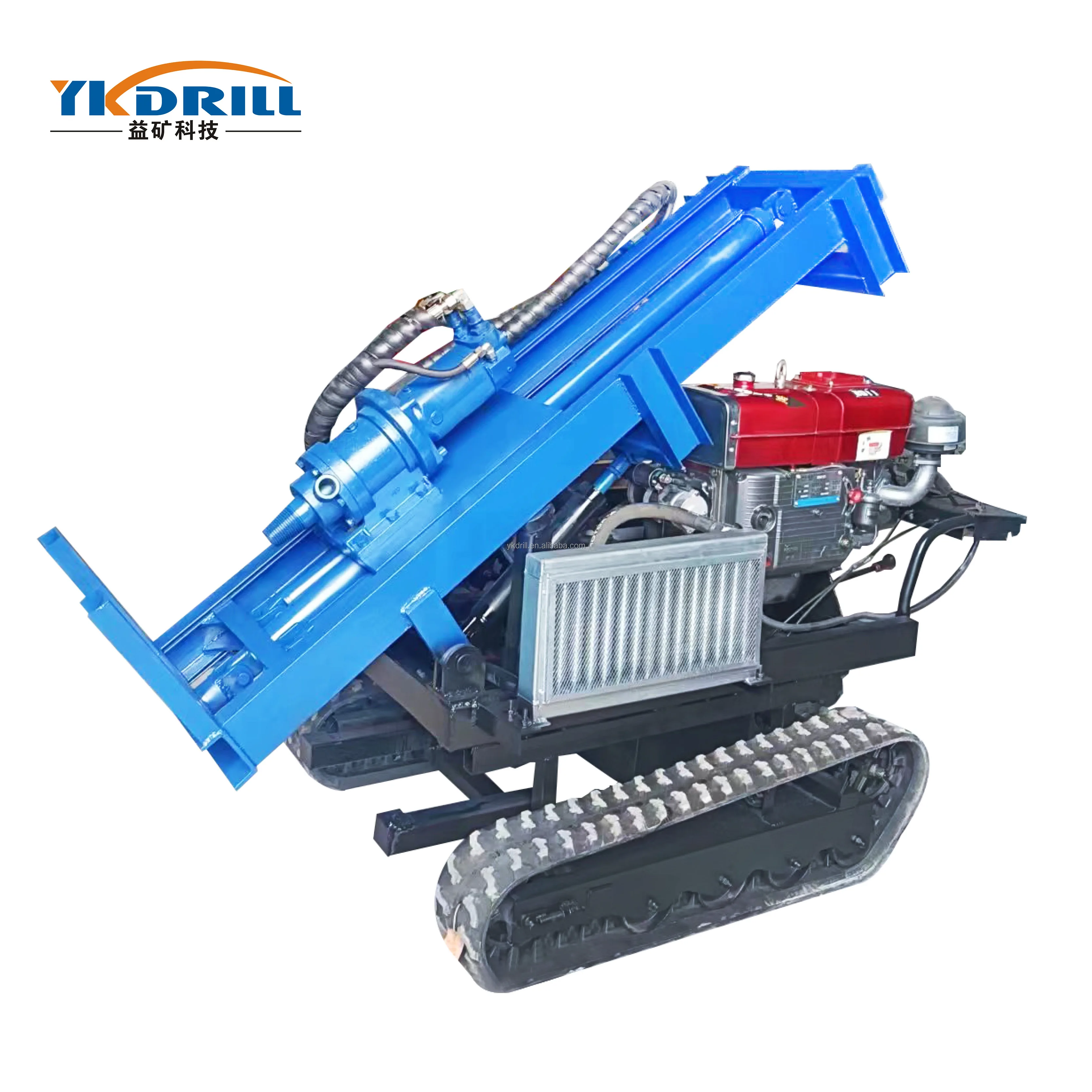 50m 70m small rotary mini piling down the hole hammer crawler borehole equipment portable water drilling rig  xy100