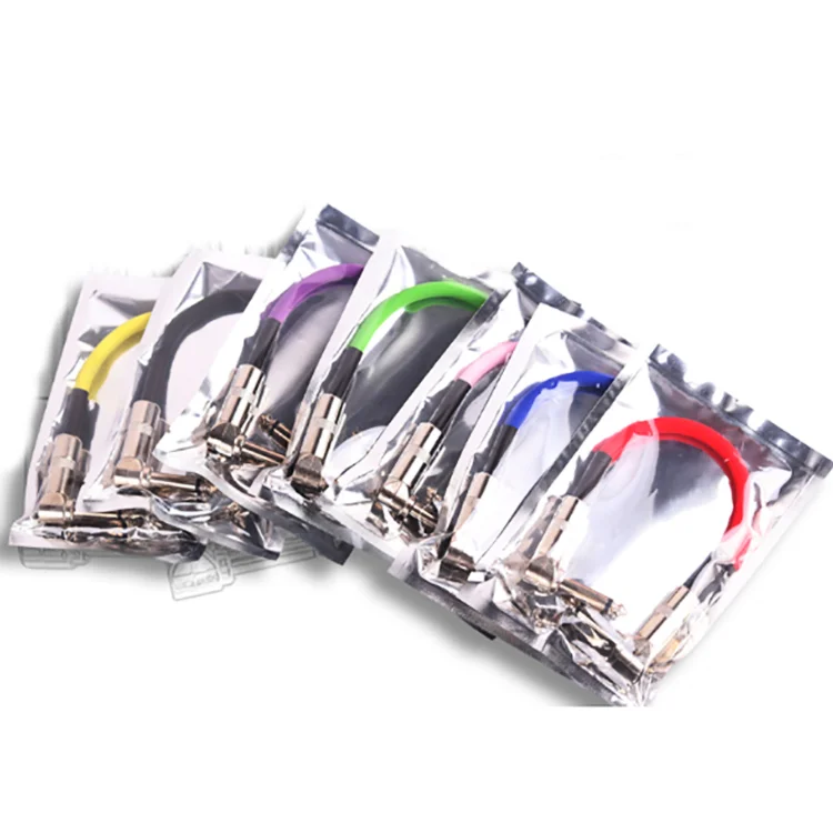 Factory Price 20CM Audio Mono Pedalboard Cord Instrument Cables Colored Effect Pedal Guitar Patch Cable