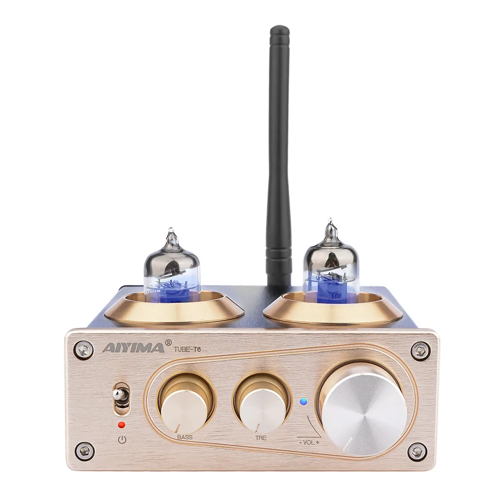 AIYIMA T6 5 0 BT 6J1 ламповый предусилитель усилитель HiFi Стерео AUX APTX с высокими басами и управлением тоном домашнего