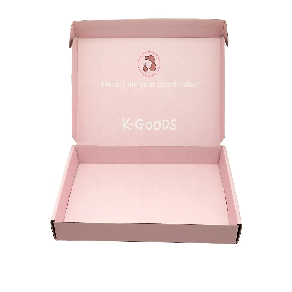 Free Design Baby Pink Custom Corrugated Paper Box for Women Skincare  Cosmetic Small Beauty Subscription Product Packaging
