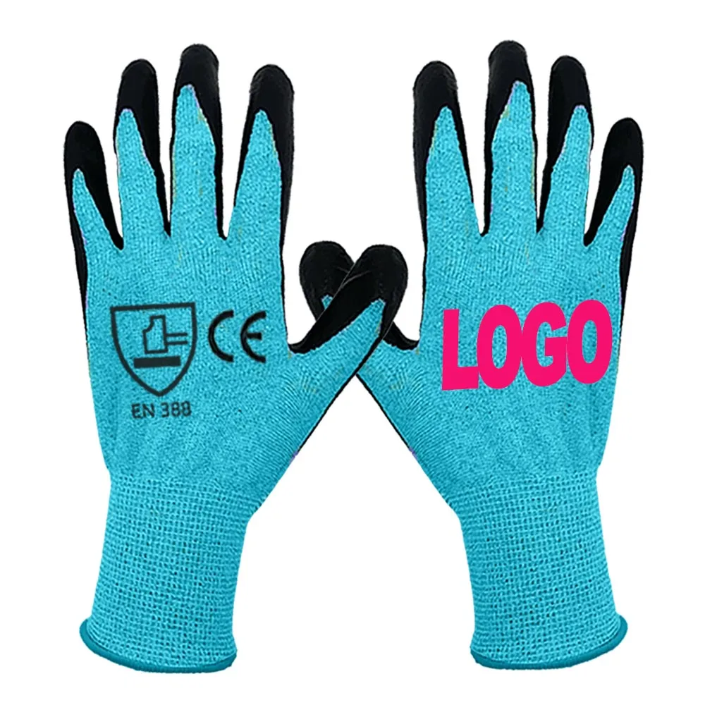 Custom Logo Breathable Wet Oil Grip Gardening gloves Safety Hand Protection Glove For Horticulture Gardening Yard Working