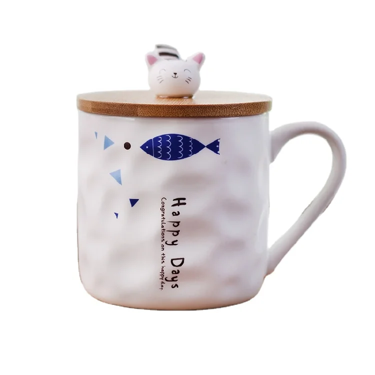 japanese unique cartoon cups creative kawaii cute nordic belly  cup cat mug ceramic pattern