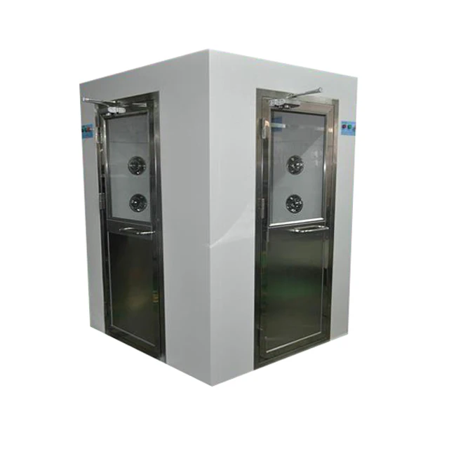  Low cost class 100 electrical interlock disinfection air shower for clean