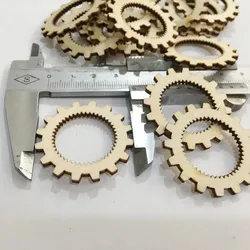 Cartoon wooden gear wood pieces DIY hand-drawn kindergarten puzzle toys