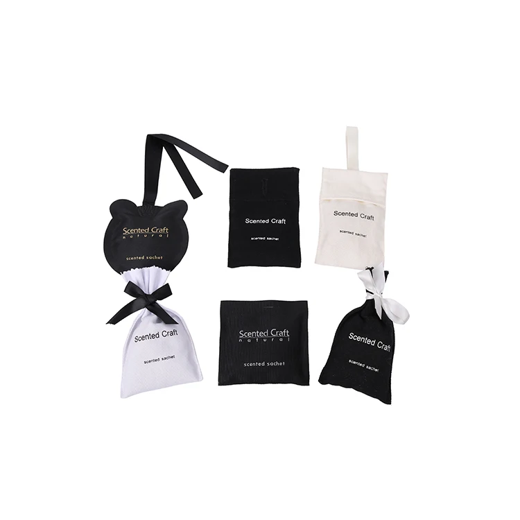 Natural Aroma Beads Scented Sachet Bag Customized Natural Linen Fabric Sack With Ribbon Drawstring