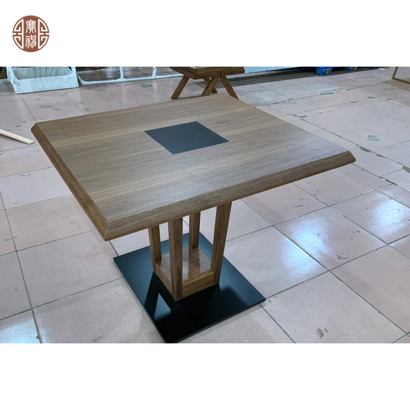 Walnut Wood Dining Table For Hotel Restaurant Wooden Table Manufacturer