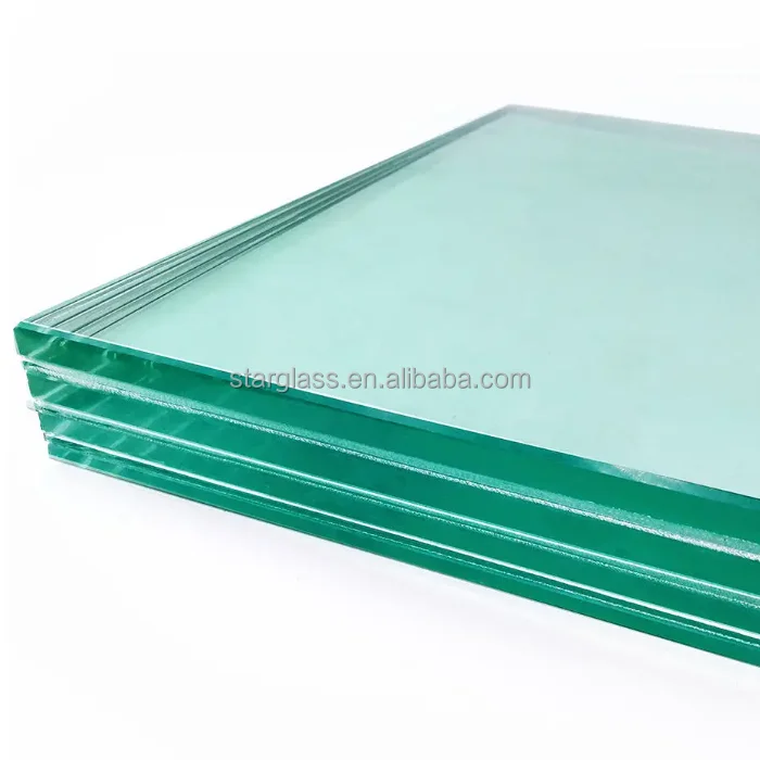 8.76mm 6.38mm PVB SGP Tempered Laminated Glass Clear Toughened Flat Curved Glass Outdoor Solar Bulletproof Decorative