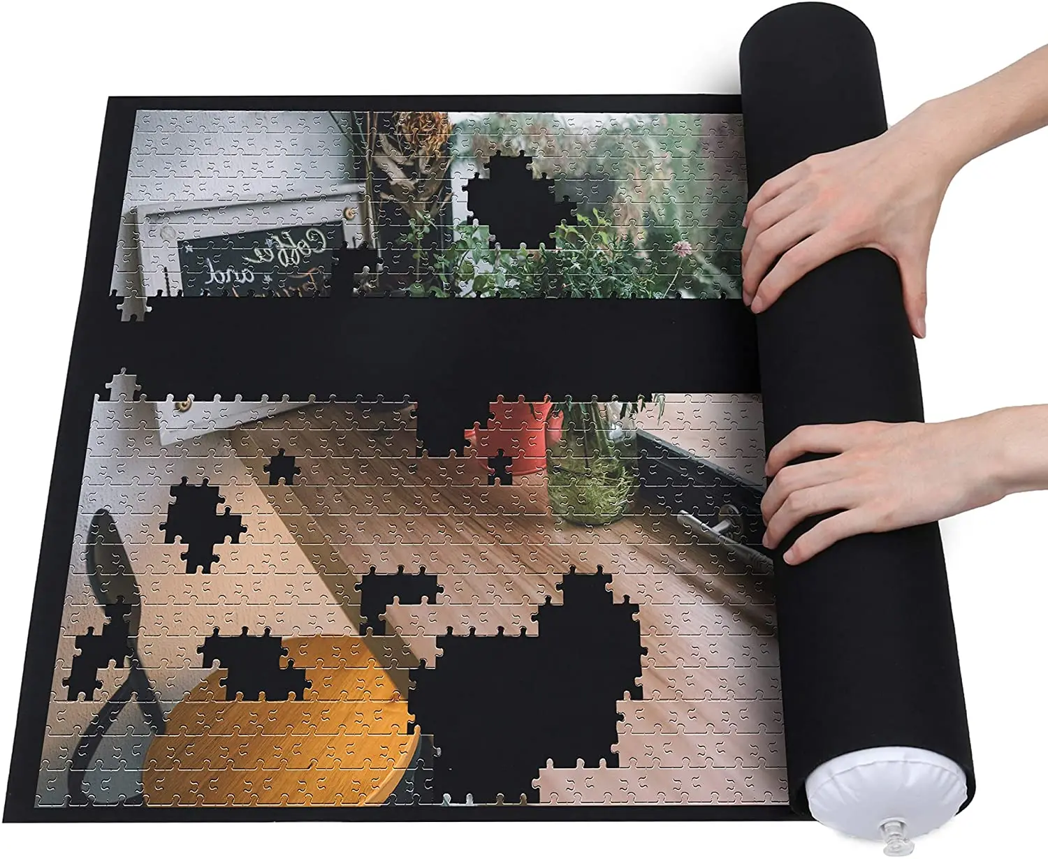 Felt Puzzle Mat Roll Up Felt Mat Puzzle Keeper  Felt Puzzle Storage mat 46*24'