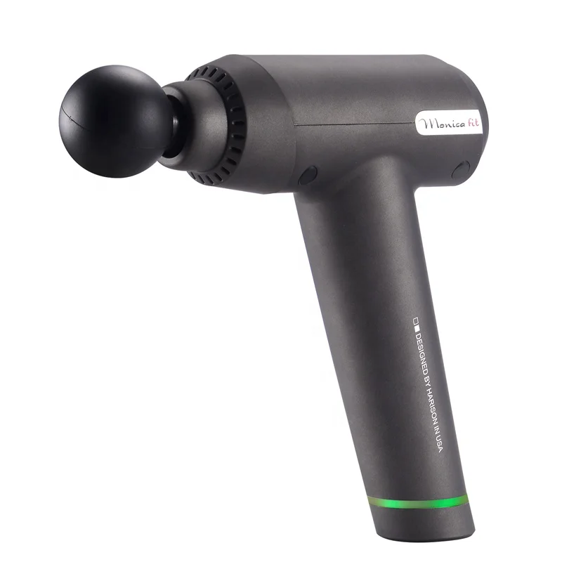 Новый качественный портативный массажный пистолет для массажа мышц тела с ЖК-дисплеем