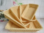 Fruit rack with stacking basket multi-layer rattan woven wooden trays large and small circular display basket pallet