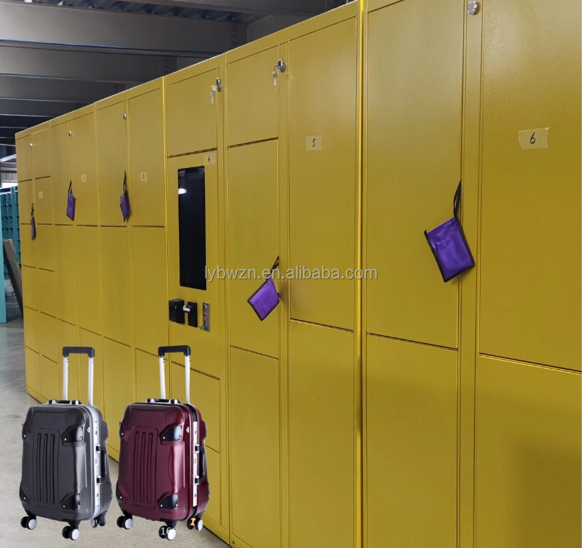intelligent luggage rental locker automation Digital Pin Code Smart Luggage Storage Locker for hotel airport subway station
