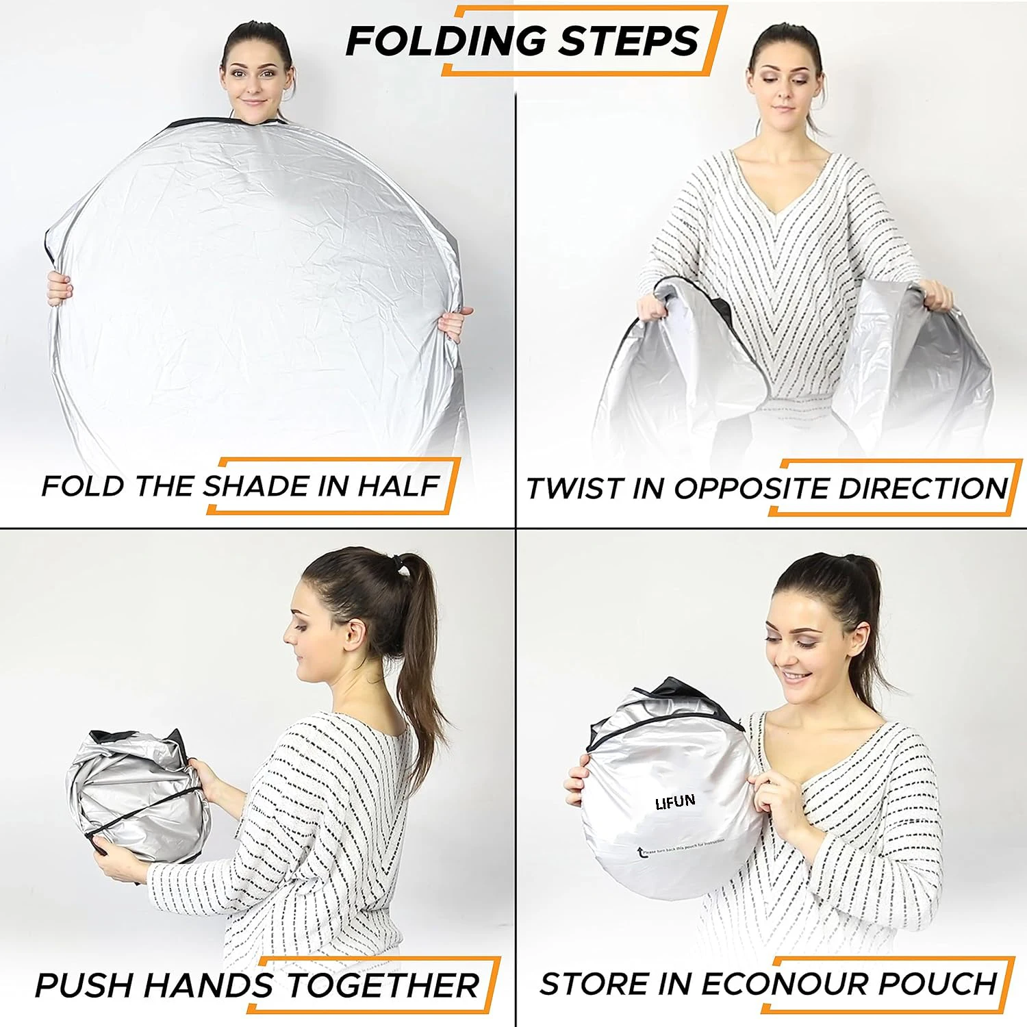 Car Windshield Sun Shade, Reflector Sunshade Offers Ultimate Protection for Car Interior