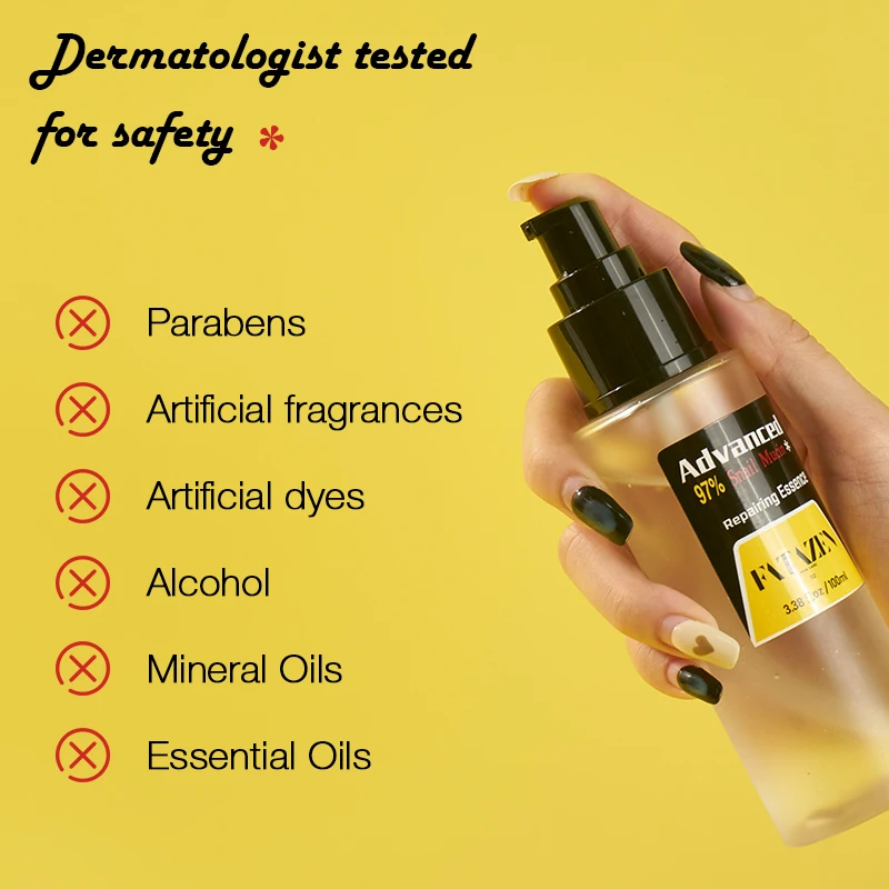 FATAZEN Beauty Products Organic Snail Mucin Repairing Essence For Dry Skin Boosting Skin Care Moisturizing Snail Facial Serum