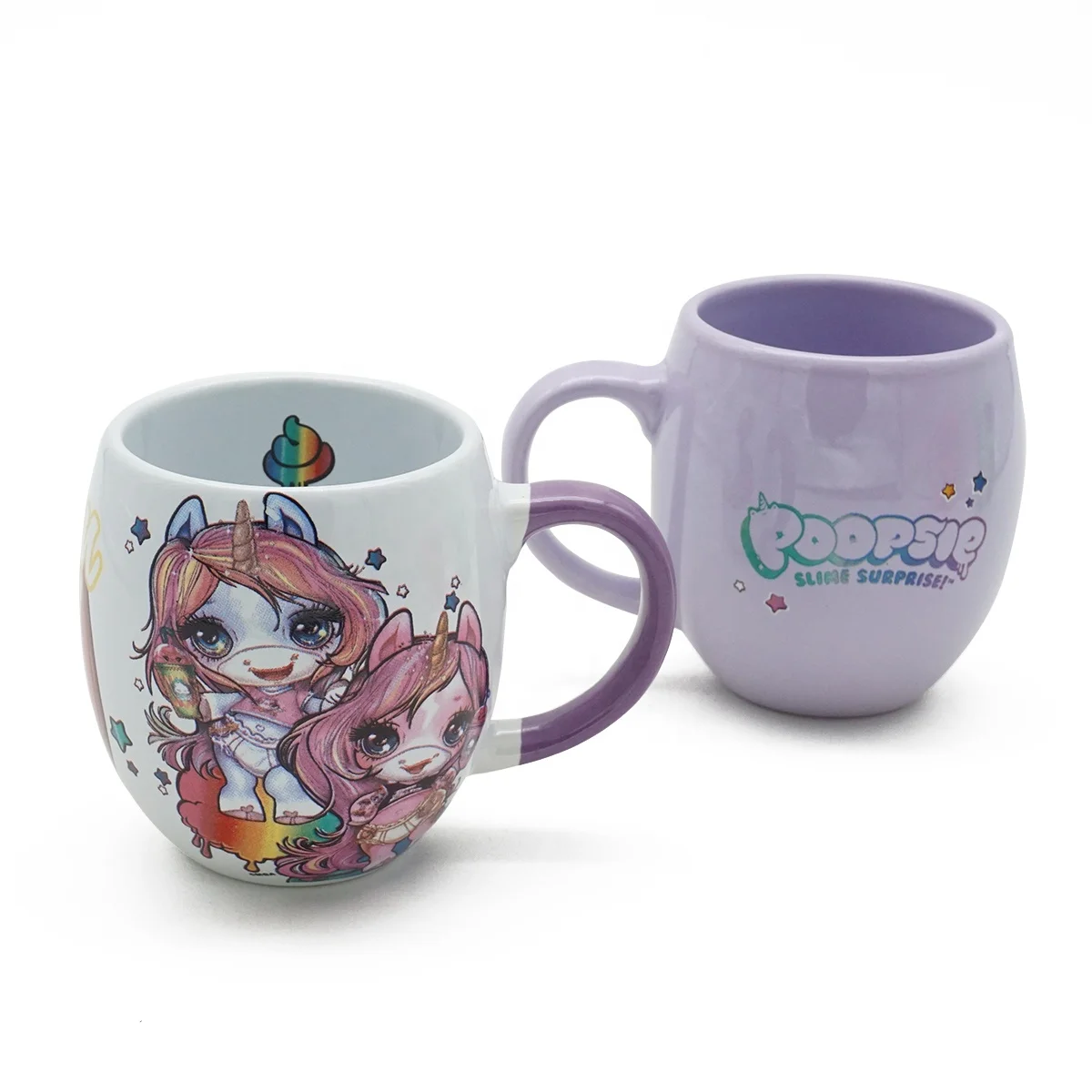 Cartoon print lovers ceramic mugs custom logo wholesale gift 12 oz water milk coffee mug