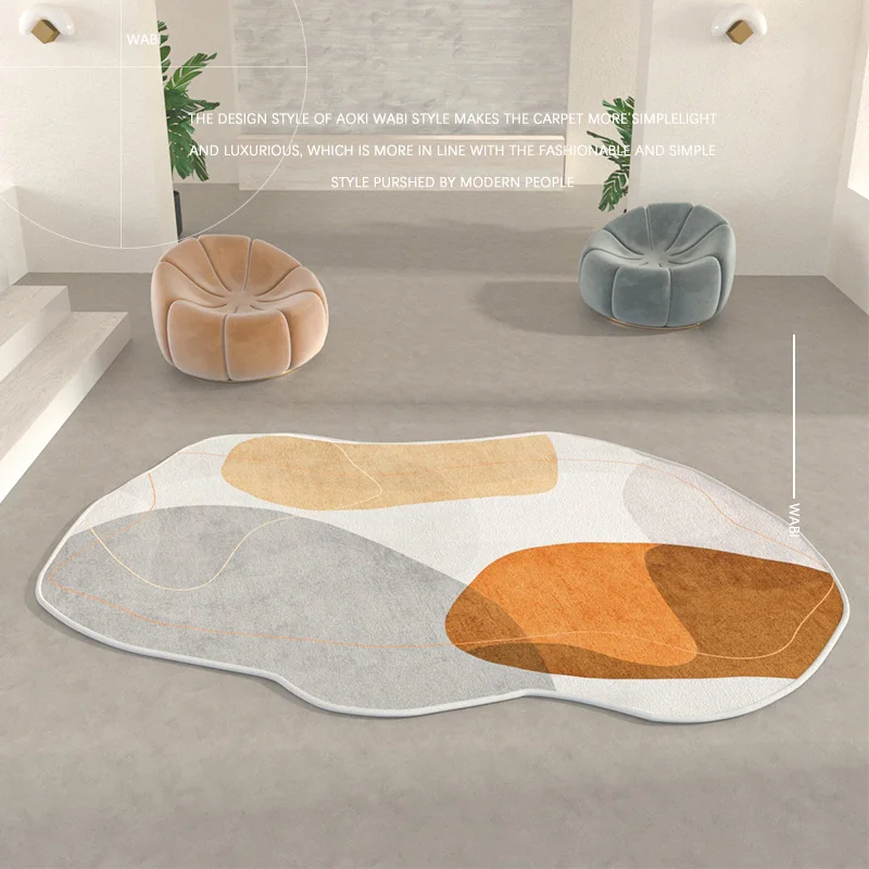 round rug modern fluffy area rugs orange fluffy rug for bedroom