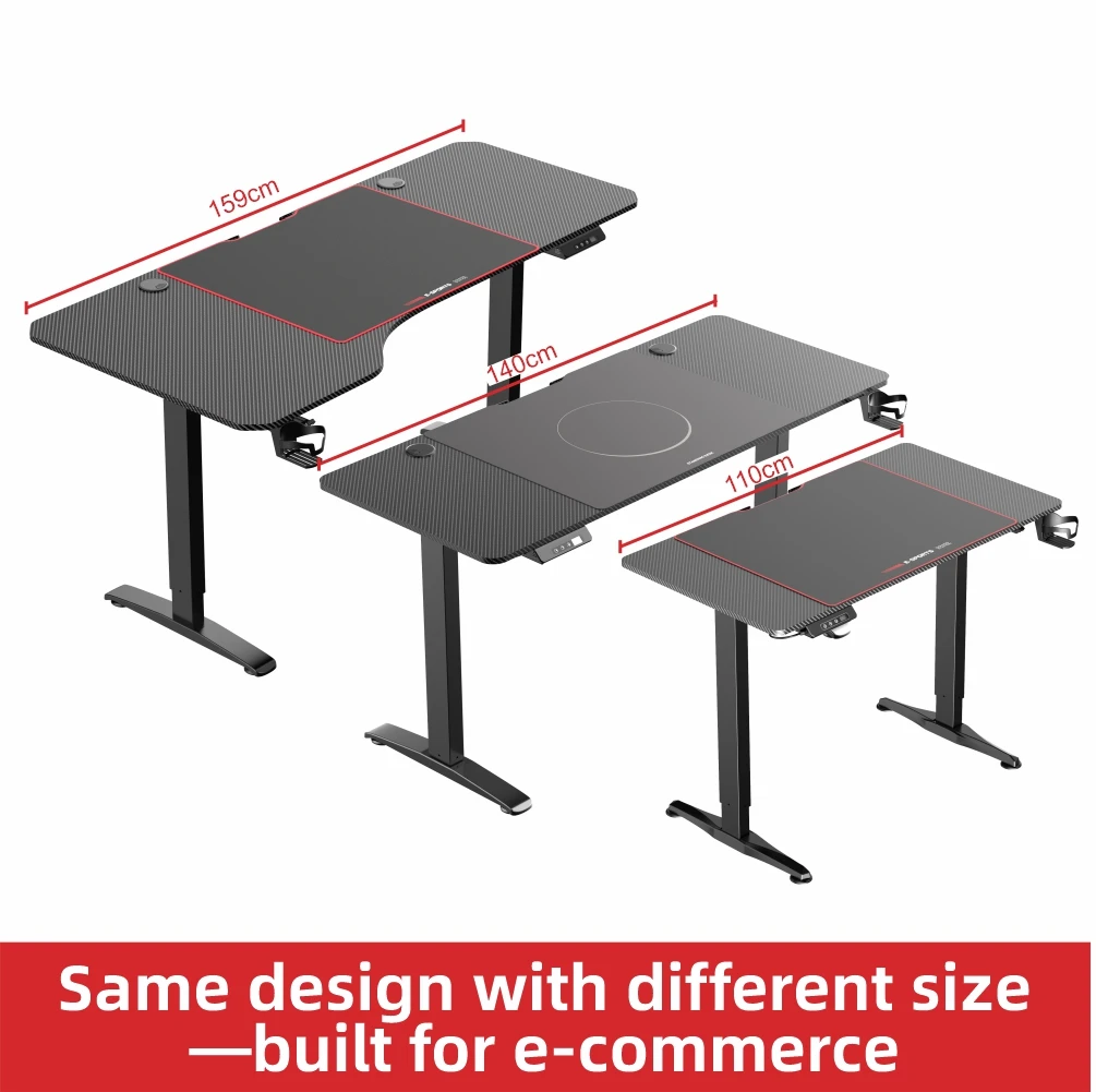 Icockpit Ergonomics Office Furniture Gaming Desk Height Adjustable Computer Sit Stands Desk Computer Gaming Table