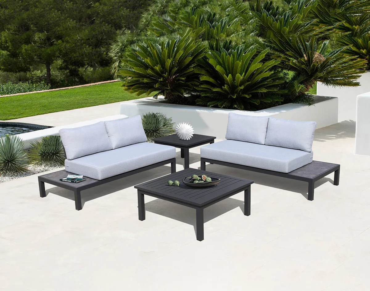 NJ84 HOT SALE modular garden sofa garden set aluminum outdoor sofa outdoor furniture for Villa hotel  furniture