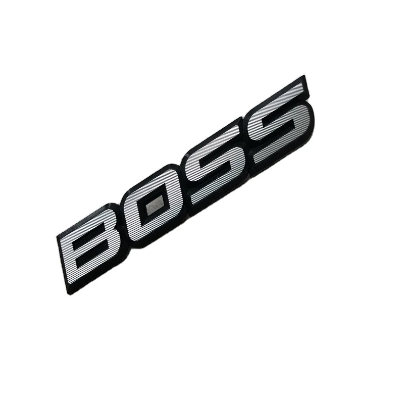 Custom personalized metal label letter silver double logo sign sticker maker plate nameplate