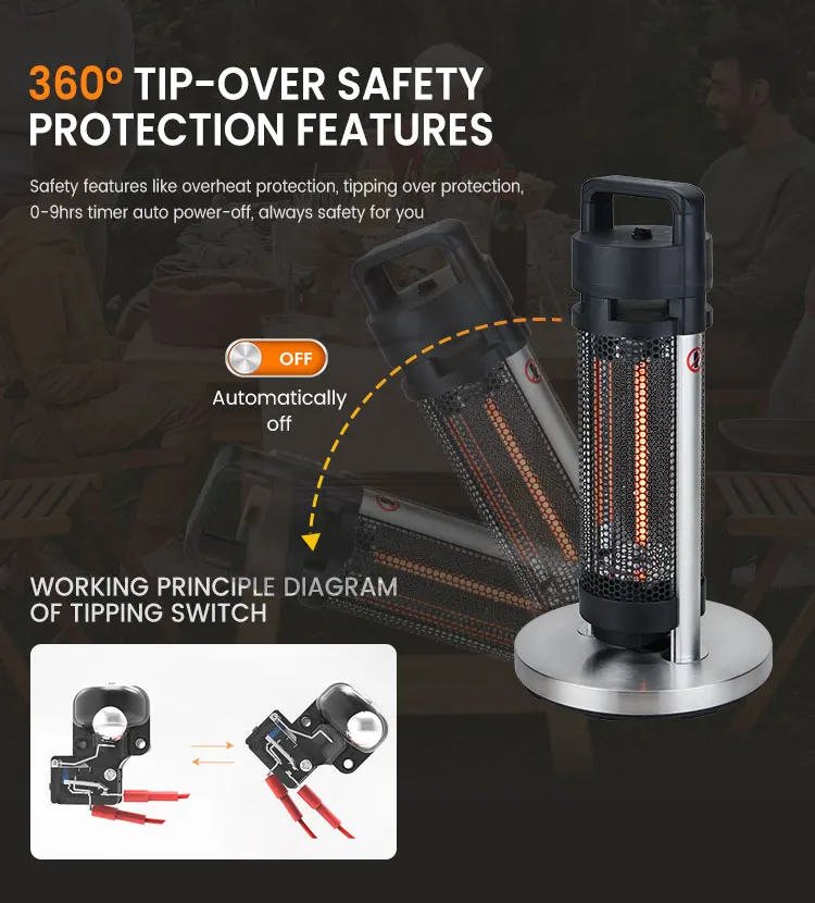 Most Favorable 1200W Restaurant Room Portable Freestanding Electric Infrared Heater