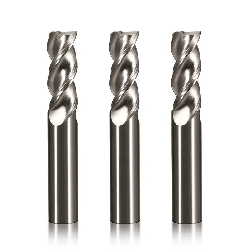 3 Flutes 4 Flutes Square End Mills Large Helix Angle Tungsten Carbide Milling Cutters CNC Lathe Cutter