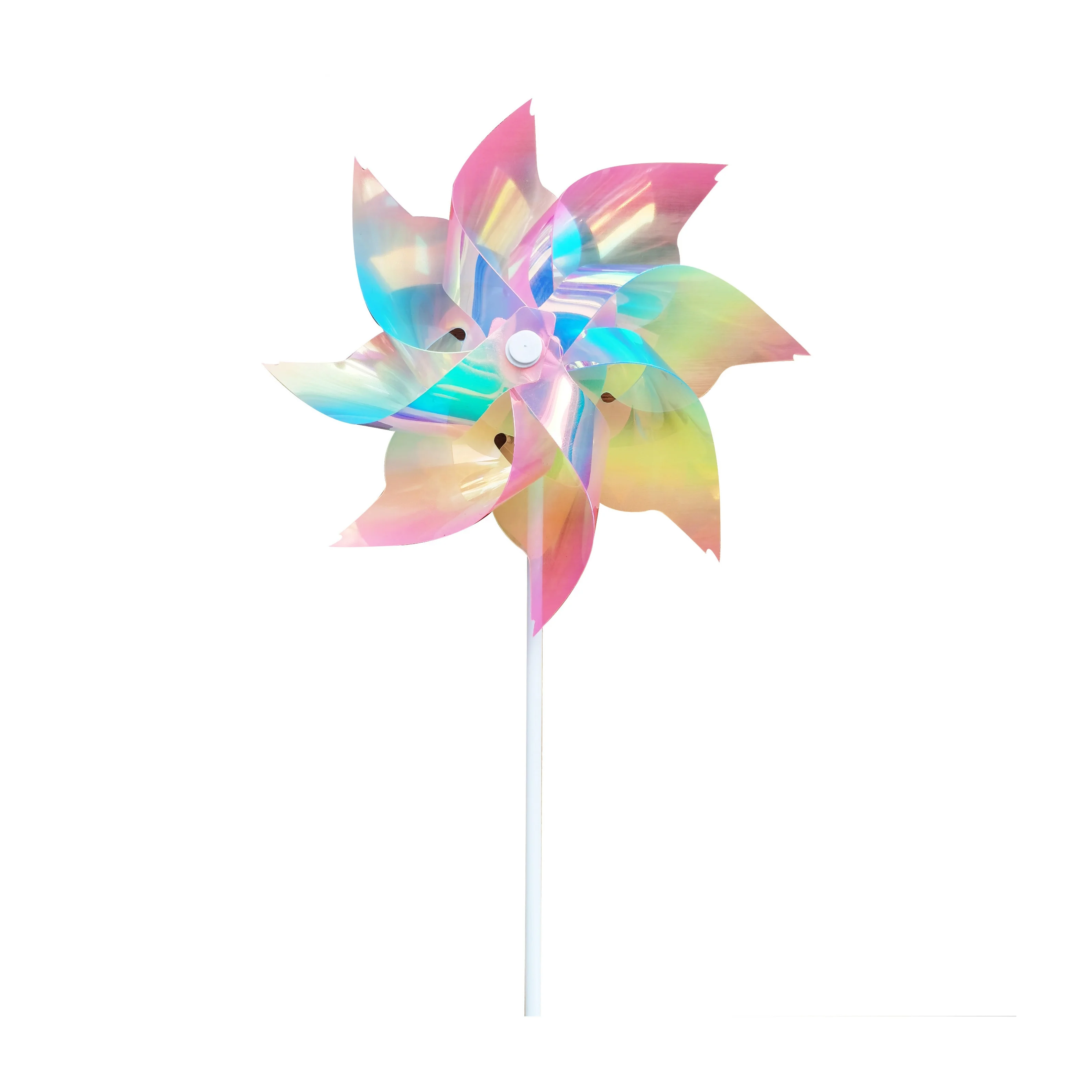 Настраиваемая пластиковая многоцветная игрушка для сада, птиц, пугающих детей, забавная игрушка windemill, переработанная ветряная мельница